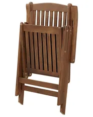 Set of 6 Garden Chairs with Cushions AMANTEA Acacia Wood Off-White_879804