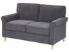 2-seters sofa fløyel grå RONNEBY_767084