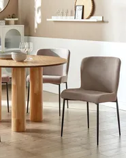 Set of 2 Dining Chairs ADA Taupe_873300