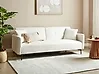 Sofá cama 3 plazas LUCAN Bouclé Blanco crema