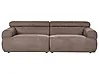 Sofa 3 Seater HOVDEN Fabric Brown