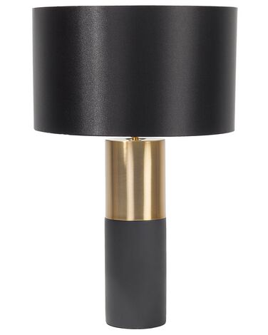 Tischlampe schwarz 61 cm Trommelform DARLING