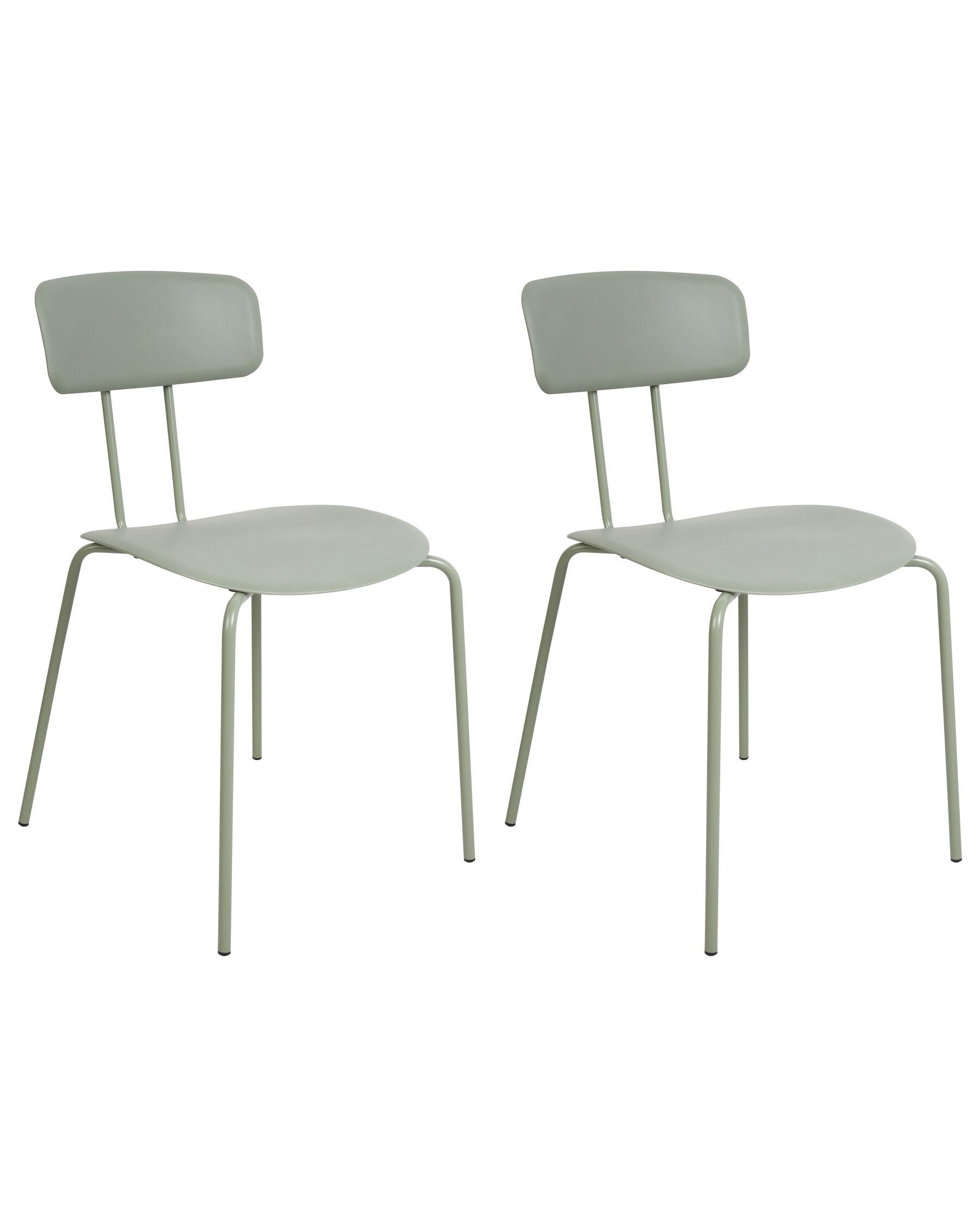 Set of 2 Dining Chairs Light Green SIBLEY_905666
