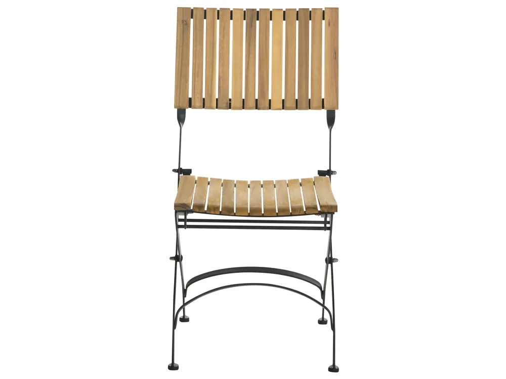 Garden Dining Set 6 Seater LASCARI Folding Acacia Wood Light Brown_1075319