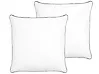 Set of 2 Bed Pillows PELISTER Low 80 x 80 cm Microfibre White