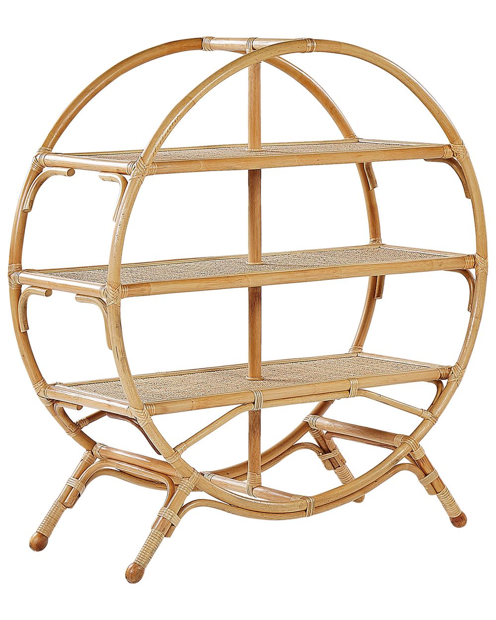 Estantería de 3 niveles TUVALU II 109 cm Ratán Natural