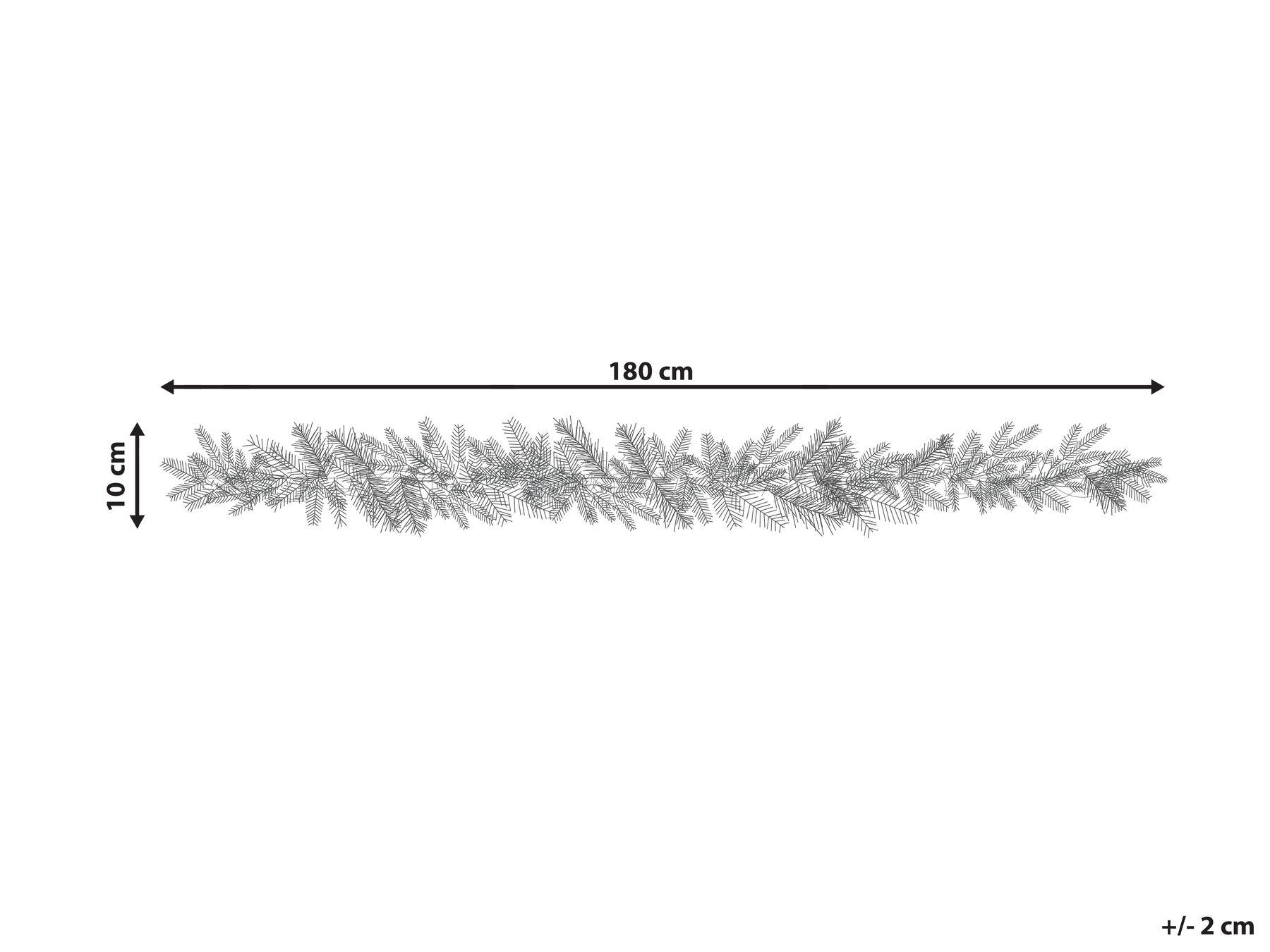 Pre-Lit Frosted Christmas Garland 180 cm Green WAPTA_832042