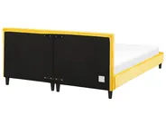 Pokrowiec na łóżko Welur FITOU 180 x 200 cm Żółty_777155