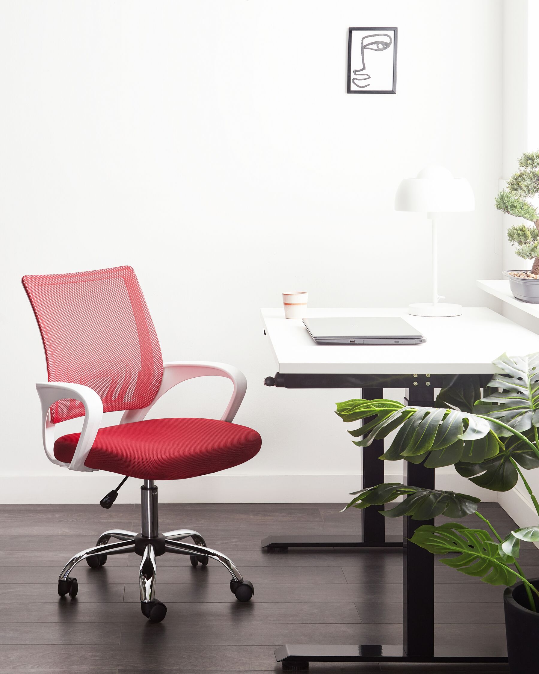 Swivel Office Chair Red SOLID_920045