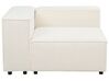 Left Hand 3 Seater Modular Boucle Corner Sofa White APRICA_908454