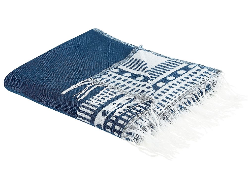 Kuscheldecke TARLAY Stoff 130 x 170 cm Blau