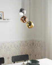 3 Light Pendant Lamp TSHUAPA Glass Multicolour_1069514