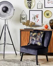 Armchair VAASA Velvet Black_878896