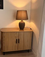 Table Lamp FERGUS Ceramic Brown_1023842