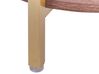 Odkladací stolík so sklenenou doskou zlatá/tmavé drevo LIBBY_824323