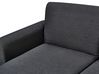 Right Hand Fabric Corner Sofa Bed Black OLLSTA_939310