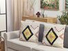 Cuscino decorativo cotone trapuntato multicolore 45 x 45 cm SOLANUM_820673