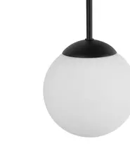3 Light Pendant Lamp RIANA Glass Black_1029092