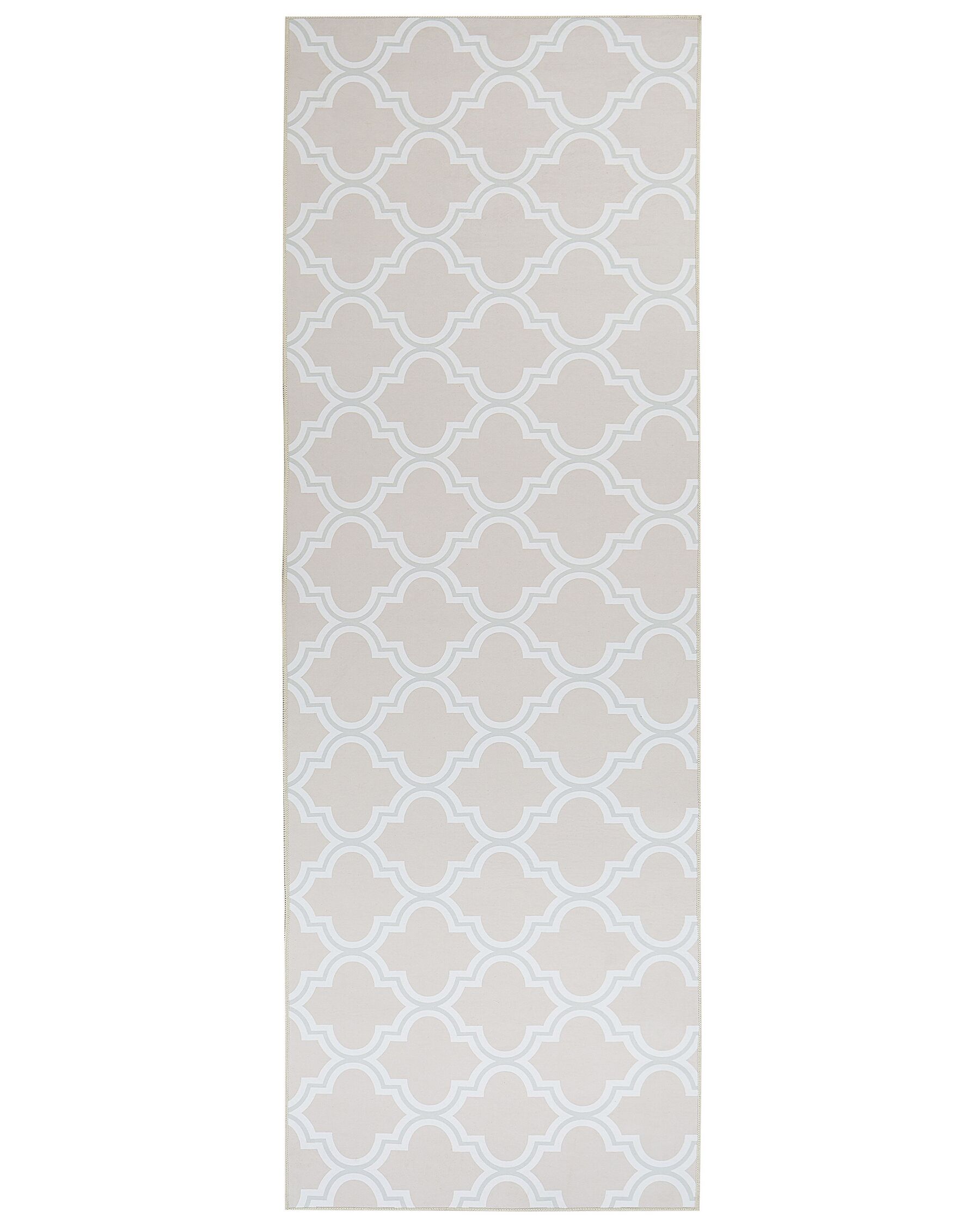 Teppich beige 70 x 200 cm marokkanisches Muster Kurzflor KADAYAL_831469