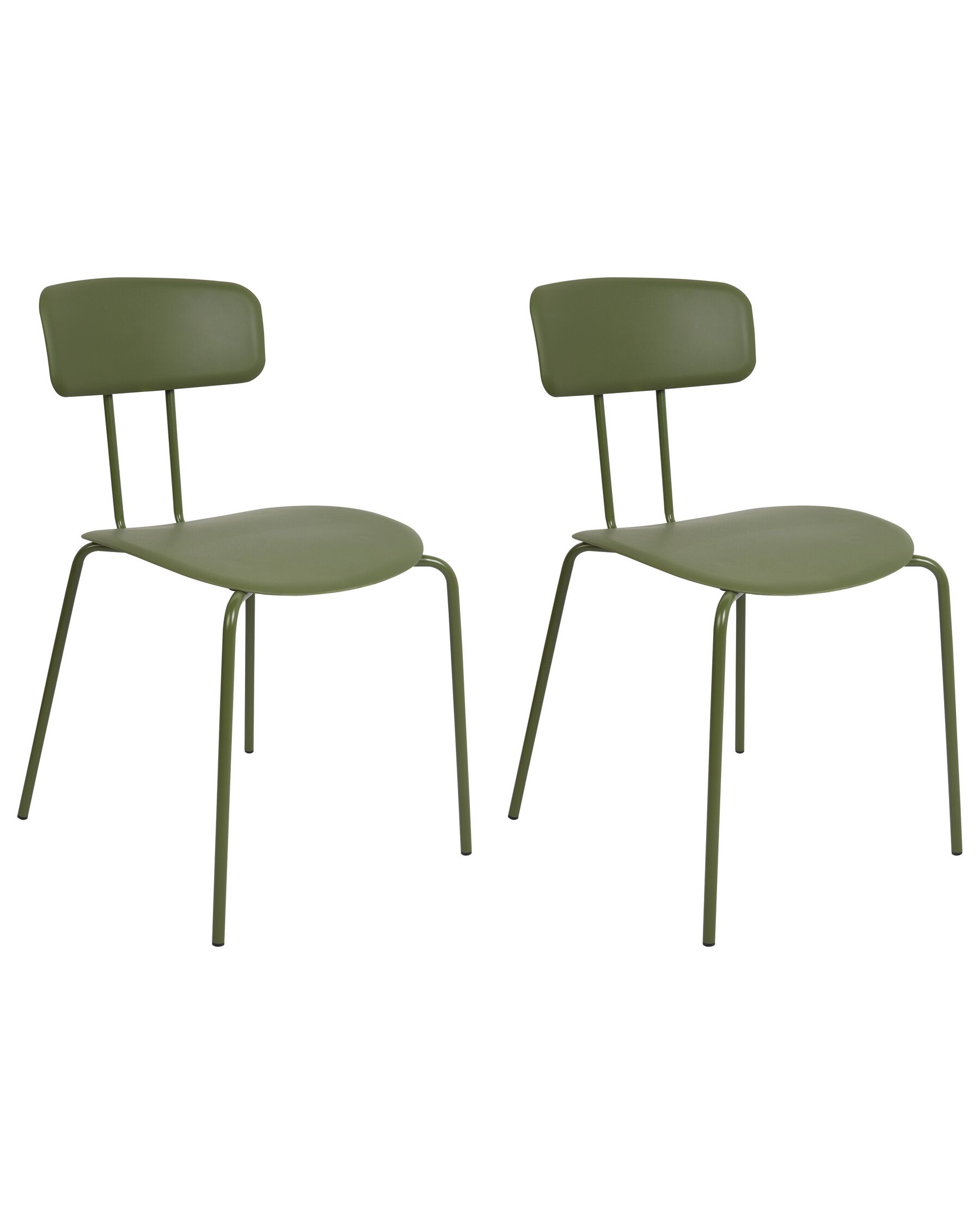 Zestaw 2 krzeseł do jadalni zielony SIBLEY_905680