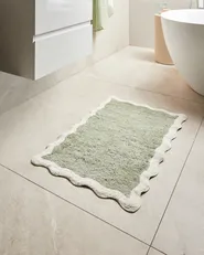 Tappeto da bagno NANGAL Verde 60 x 90 cm Cotone_1025926