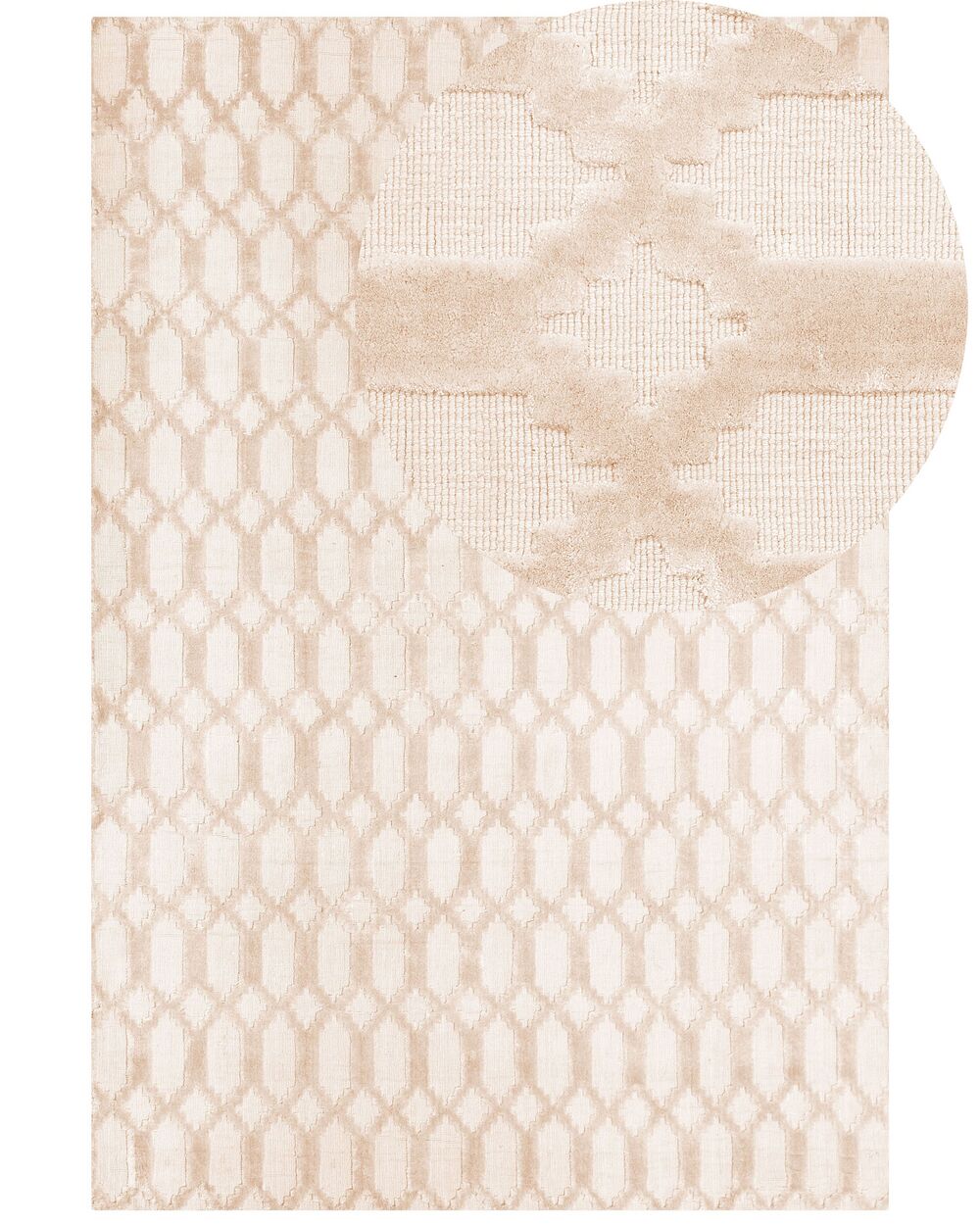 Tappeto CIZRE Beige 160 x 230 cm Viscosa