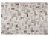 Kožený koberec 140 x 200 cm béžová/sivá KORFEZ_689376