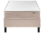 Divan Bed without Headboard Fabric COUNTESS 90 x 200 cm (EU Single) Beige_1054081