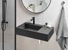 Wall Hung Basin CUSCO 750 x 430 mm Mineral Cast Black