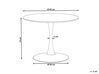 Rundt spisebord ø 90 cm marmoreffekt svart/gull BOCA_919476