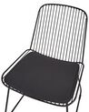 Metallstuhl schwarz mit Kunstleder-Sitz 2er Set PENSACOLA_907480