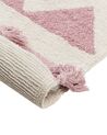 Cotton Kids Rug 140 x 200 cm Beige and Pink ZAYSAN_907003