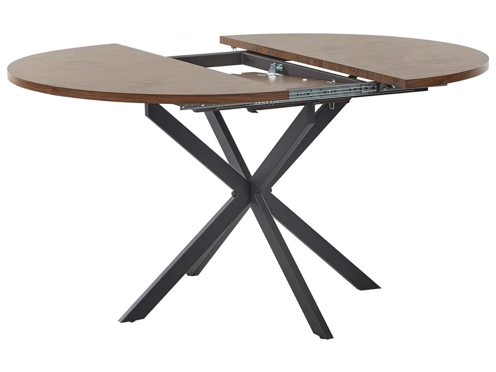 Extending Dining Table FRIONA Dark Brown 110/140 cm 110 cm_961988