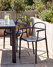 Set di 2 sedie da giardino VIDOR Nero_1175260
