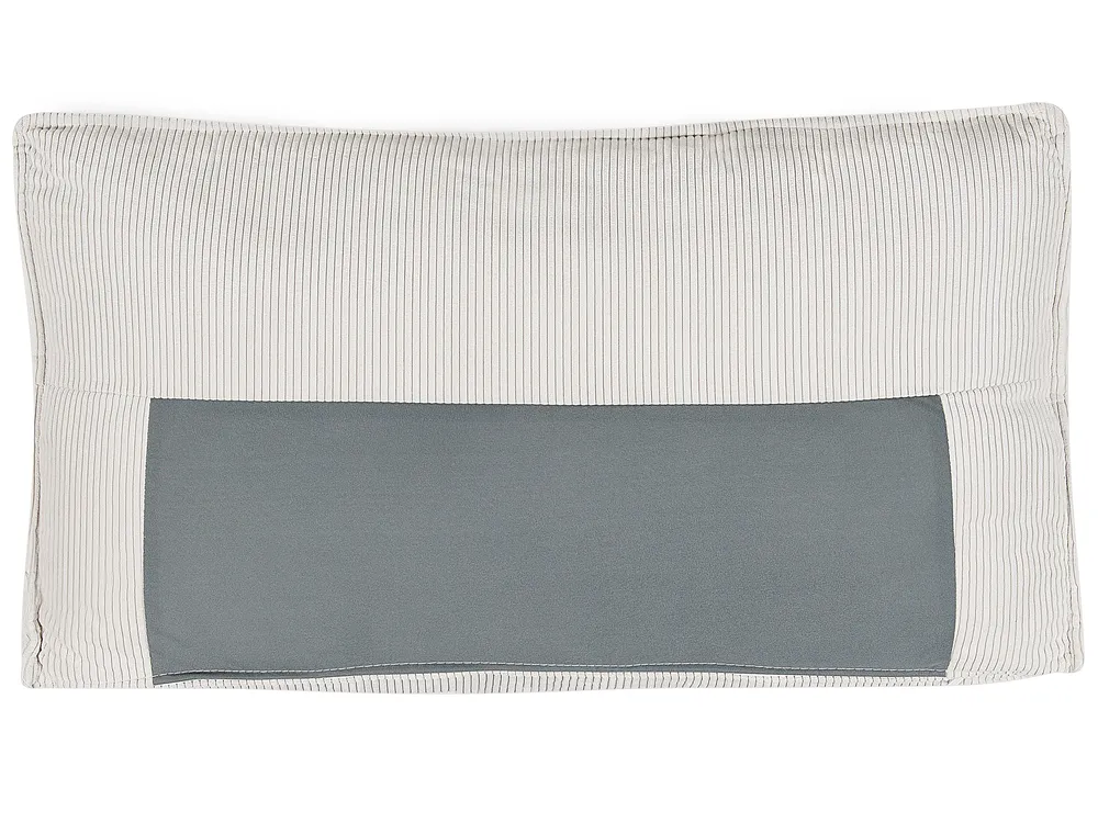Corner Sofa Bed 3 Seater ABACKA Corduroy Off-White Left Hand_896746