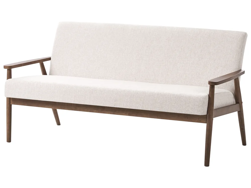 Sofa 3 Seater ESRUM Fabric Dark Brown/ Beige_1015811