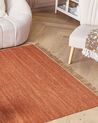 Tappeto iuta rosso chiaro e marrone 160 x 230 cm LUNIA_846248