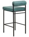 Set of 2 Fabric Bar Chairs Teal AMAYA_885338