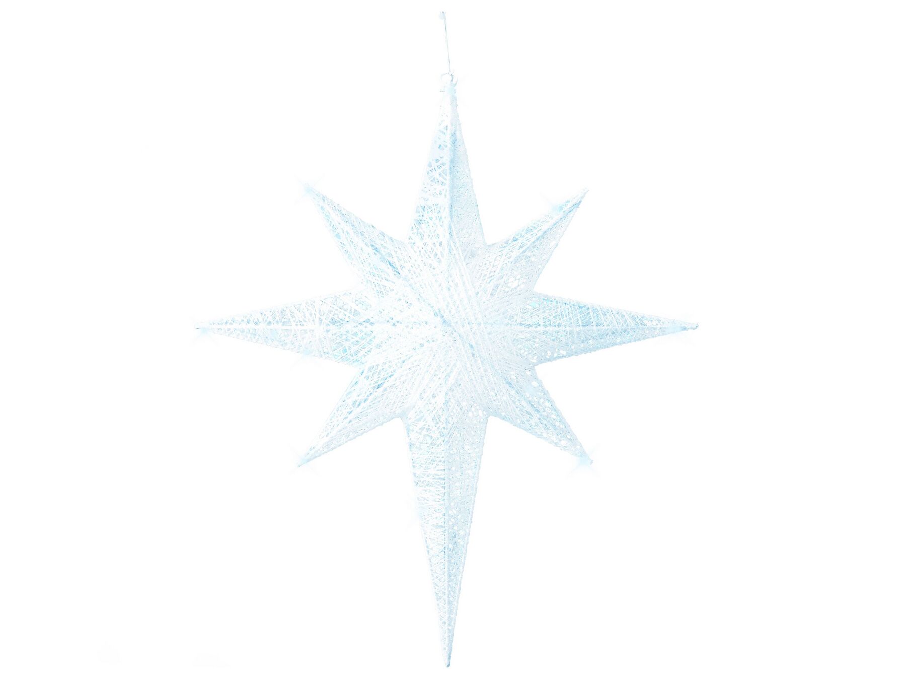 Dekoracja ogrodowa wisząca LED gwiazda 67 cm biała OSMA_812555