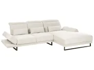 Corner Sofa 4 Seater IKAST Fabric Light Beige Left Hand_961867