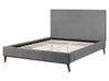 Čalouněná postel šedá 160 x 200 cm BAYONNE_713700