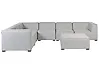 Garden Corner Sofa with Ottoman 7 Seater AREZZO Modular Light Grey Right Hand