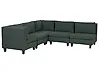 Modular Corner Sofa 5 Seater UNSTAD Fabric Dark Green Right Hand