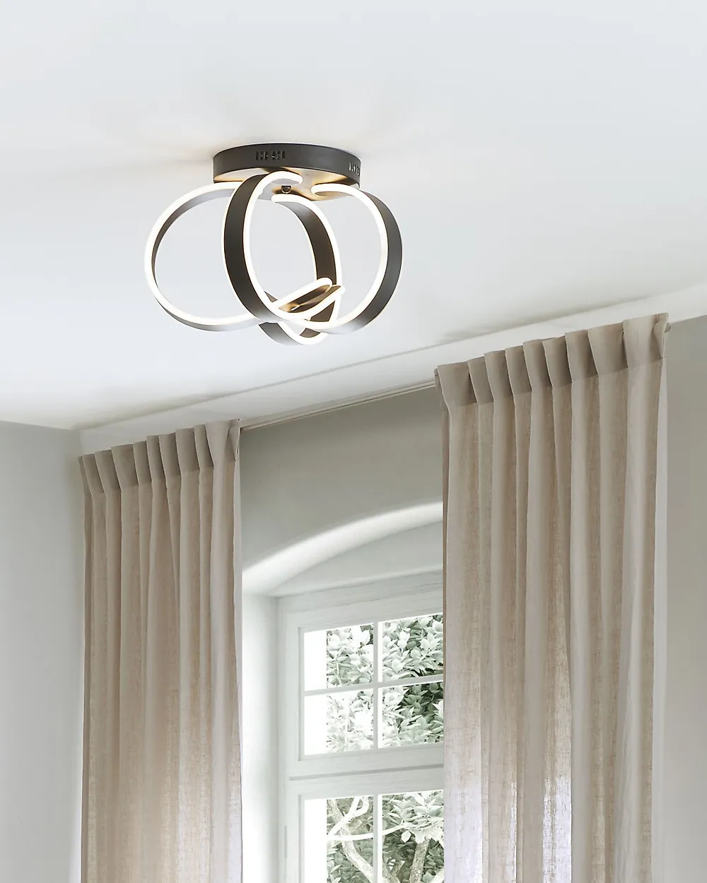 LED Ceiling Lamp NURA Metal Black_1179735