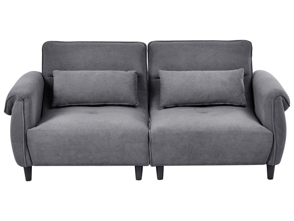 Sofa 3 Seater WETLAN Fabric Dark Grey