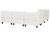 5 Seater Right Hand Modular Fabric Corner Sofa White UNSTAD_925145