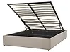 Ottoman Bed without Headboard DINAN Fabric Light Brown 140 x 200 cm (EU Double)