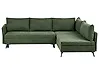 Corner Sofa Bed KOGE with Storage Fabric Green Left Hand