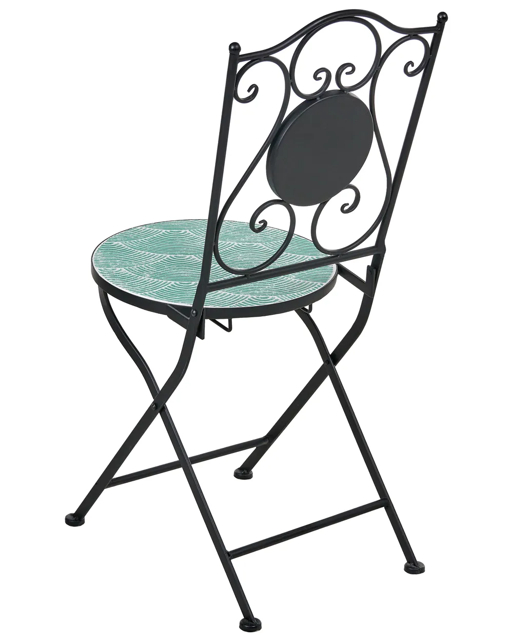 Set di 2 sedie da giardino ANAPO Pieghevole Metallo Nero_1021764