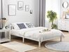 Dřevěná postel 180 x 200 cm bílá FLORAC_797672